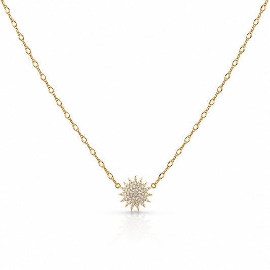 Grand Soleil Necklace Necklaces Iishii Designs NGP1209 Gold 