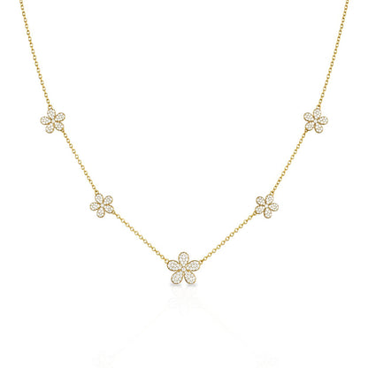Cinq Fleurs Necklace Necklaces Iishii Designs 