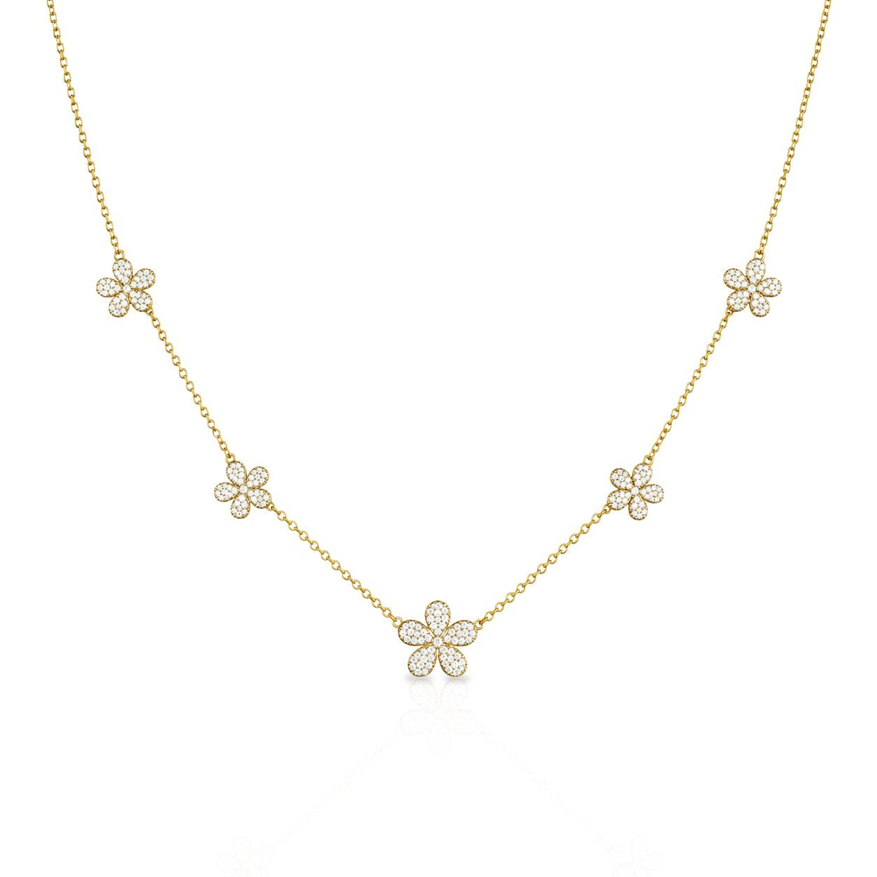 Cinq Fleurs Necklace Necklaces Iishii Designs 