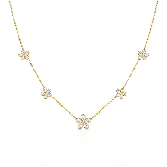 Cinq Fleurs Necklace Necklaces Iishii Designs 