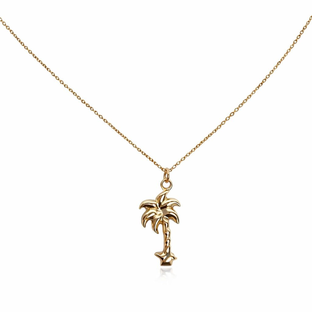 Palm Tree Necklace Necklaces Beads NGPT614 Gold 
