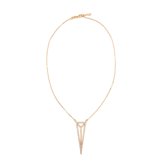 Reversible Pave V Necklace Necklaces Beads 