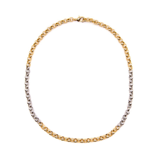 6mm Rolo Chain Two Tone Necklace Necklaces athenadesigns NGS4600M Multi 