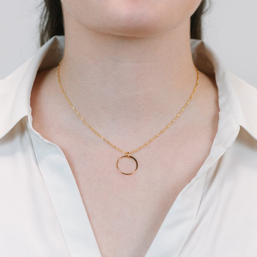 Open Circle Necklace Necklaces athenadesigns 