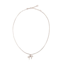 Load image into Gallery viewer, Plain Bow Necklace Necklaces athenadesigns NSSB462 Silver 
