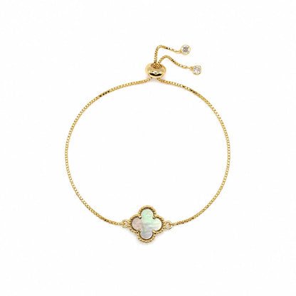 Abalone Clover Charm Bracelet Bracelet athenadesigns PBT4CLVAB 