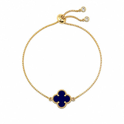 Lapis Clover Charm Bracelet Bracelet athenadesigns PBT4CLVLP 