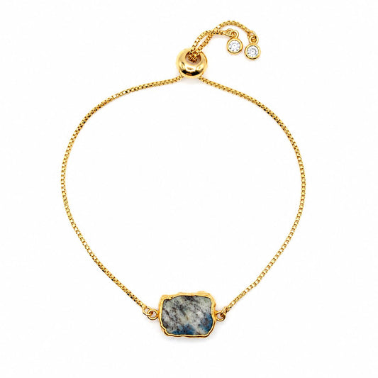 Azurite Jasper Pull Chain Bracelet Bracelet athenadesigns PBT748AJ 