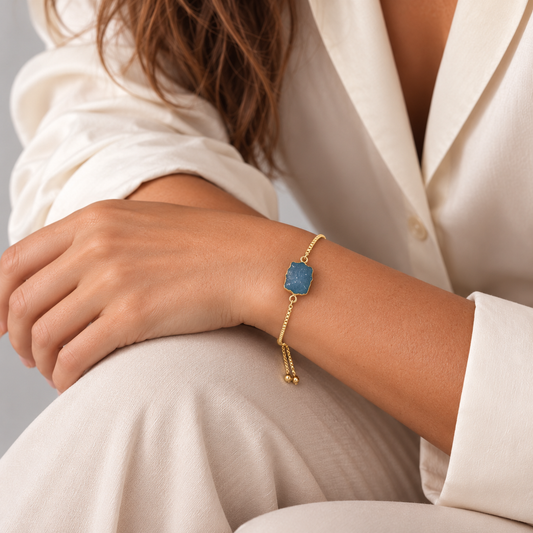Druzy Pull Chain Bracelet