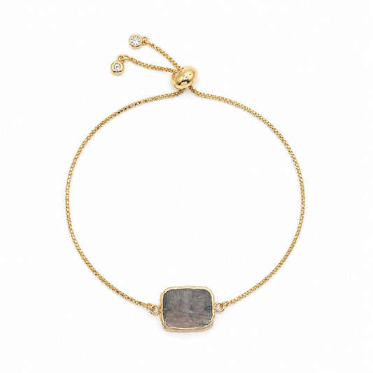 Labradorite Pull Chain Bracelet Bracelet athenadesigns Gold; PBT748LD 