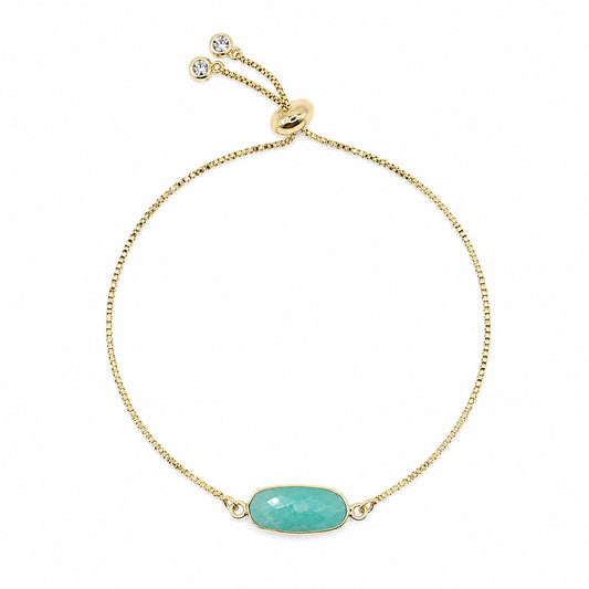 Rectangular Pull Chain Bracelet: Amazonite Bracelet athenadesigns PBT780AZ 