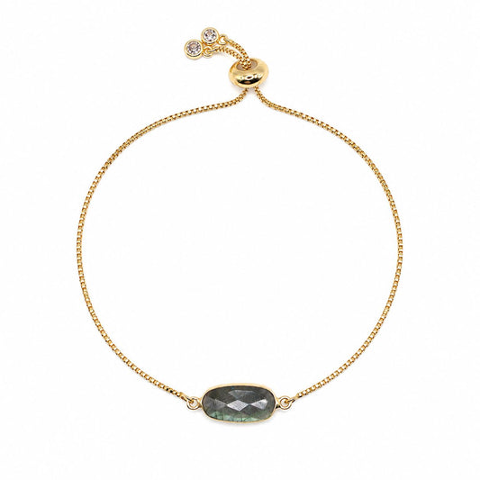Rectangular Pull Chain Bracelet: Labradorite Bracelet athenadesigns PBT780LD 