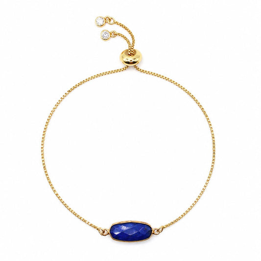 Rectangular Pull Chain Bracelet: Lapis Bracelet athenadesigns PBT780LP 