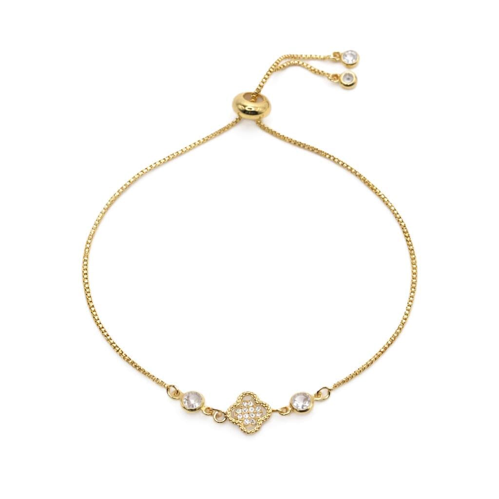 Petite Clover Bracelet Bracelets Beads PGBT317 Gold 