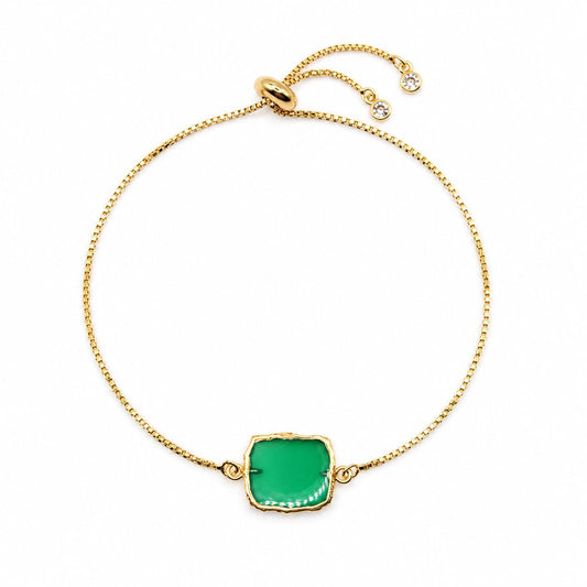 Verte Radiance Pull Chain Bracelet Bracelets Gems Ocean PGBT317GR Green 