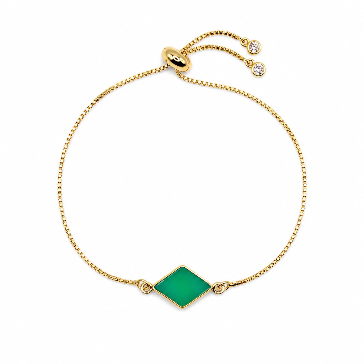 Diamant Pull Chain Bracelet Bracelets Gems Ocean PGBT427GR Green 