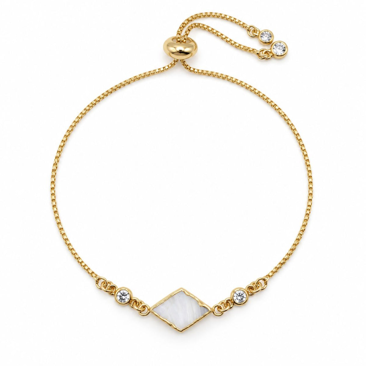 MOP Diamante Bracelet Bracelets Gems Ocean PGBT426MOP MOP/Gold 
