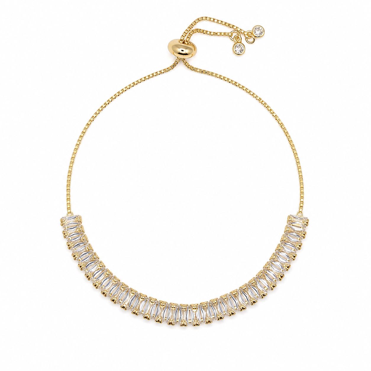 CZ Baguettes Pull-Chain Bracelet Bracelet Athena Designs PGBT4805 