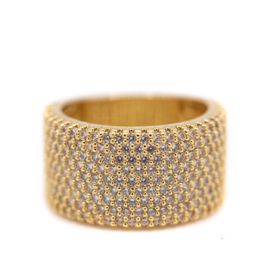 CZ Band Ring Rings athenadesigns RGG49 Gold / 6 