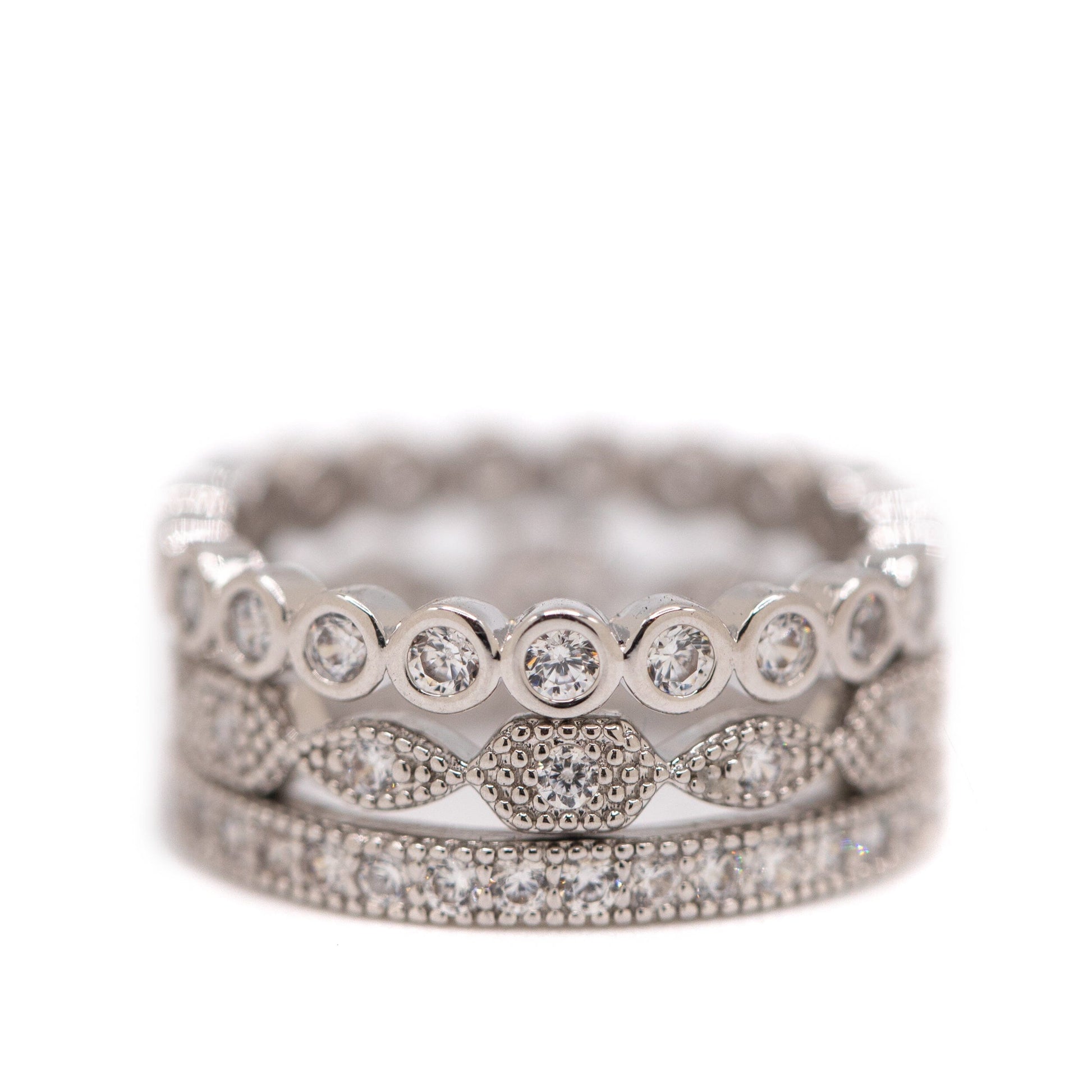 Triple Stack Ring Rings athenadesigns WRGS3/455 Silver / 6 
