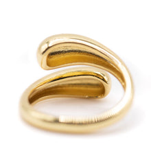 Load image into Gallery viewer, Double Teardrop Adjustable Ring: Gold Plated Rings Athena Designs 
