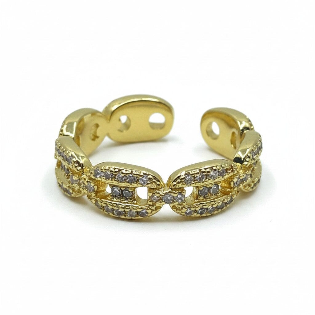 CZ Chain Link Ring Rings Athena Designs RG4585 