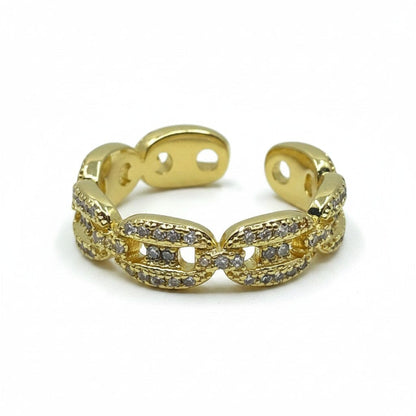CZ Chain Link Ring Rings Athena Designs RG4585 