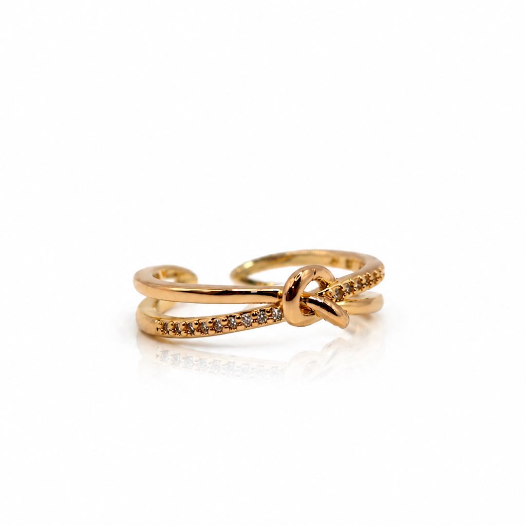 Micro Pavé CZ Knot Ring Rings athenadesigns RG45KNOT 