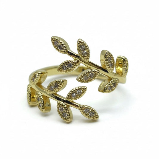 Adjustable Leaf Ring Rings athenadesigns RG45LEAF 