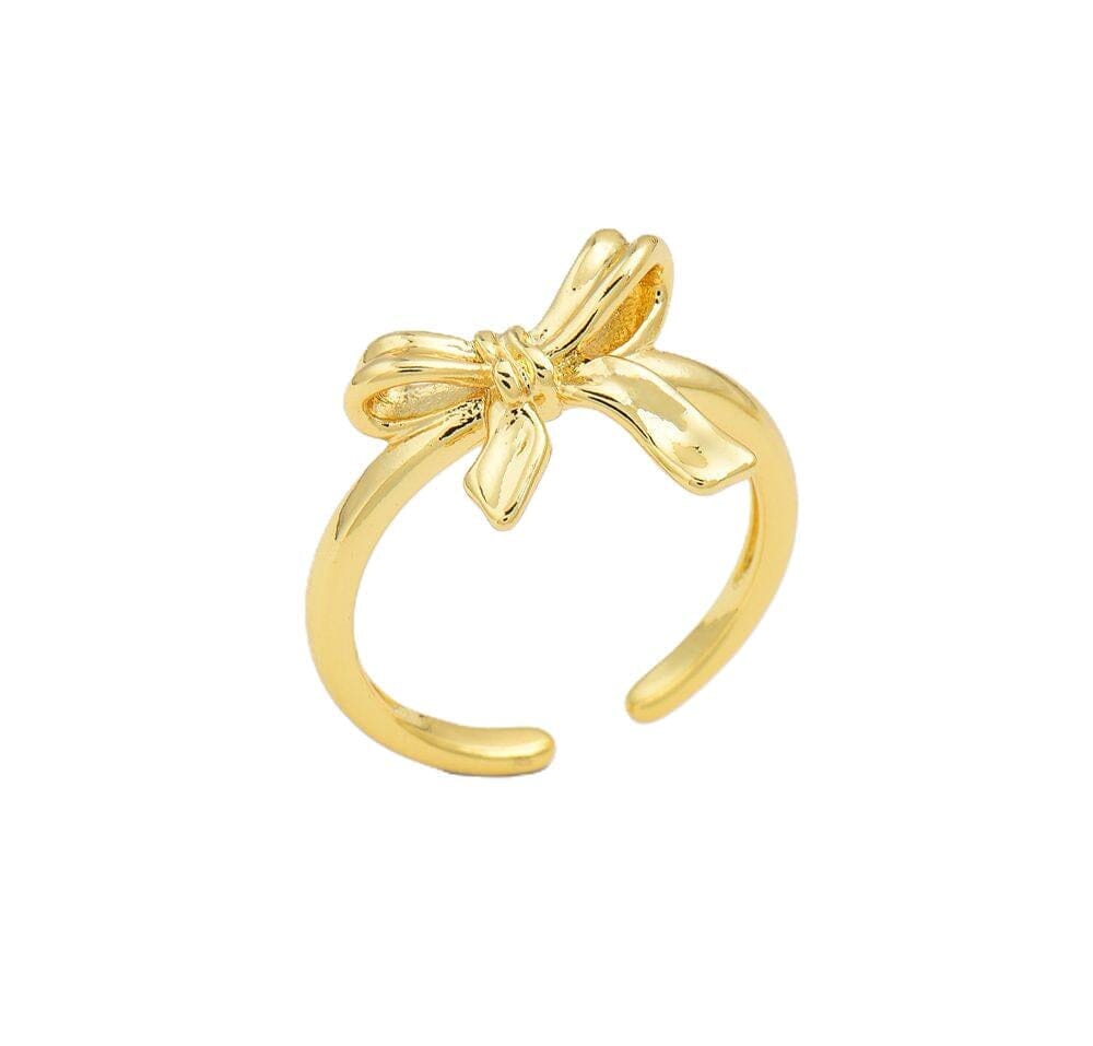 Sweet Bow Ring Rings athenadesigns WRG462 Gold 