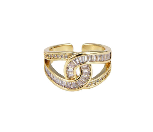 CZ Infinity Ring Rings athenadesigns RGC548 Gold 