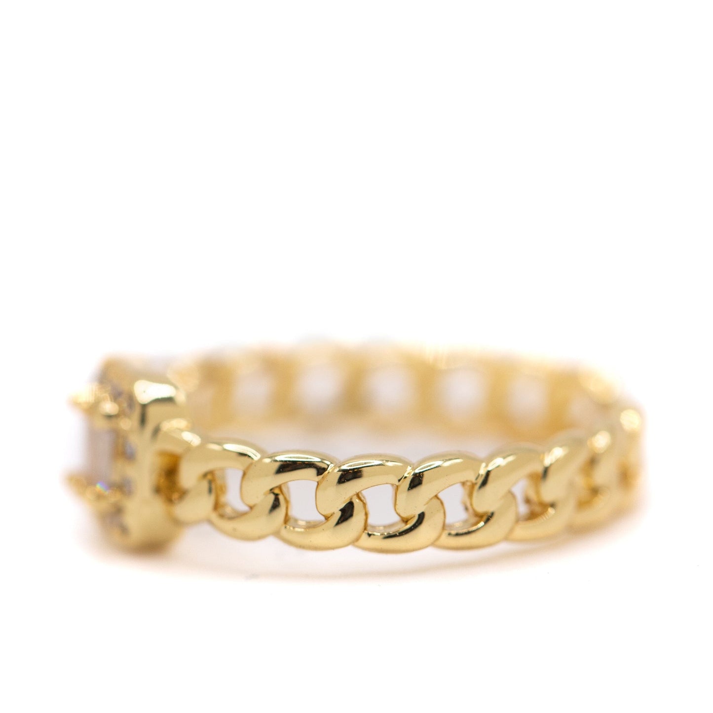 Square CZ Baguette Ring Rings athenadesigns 