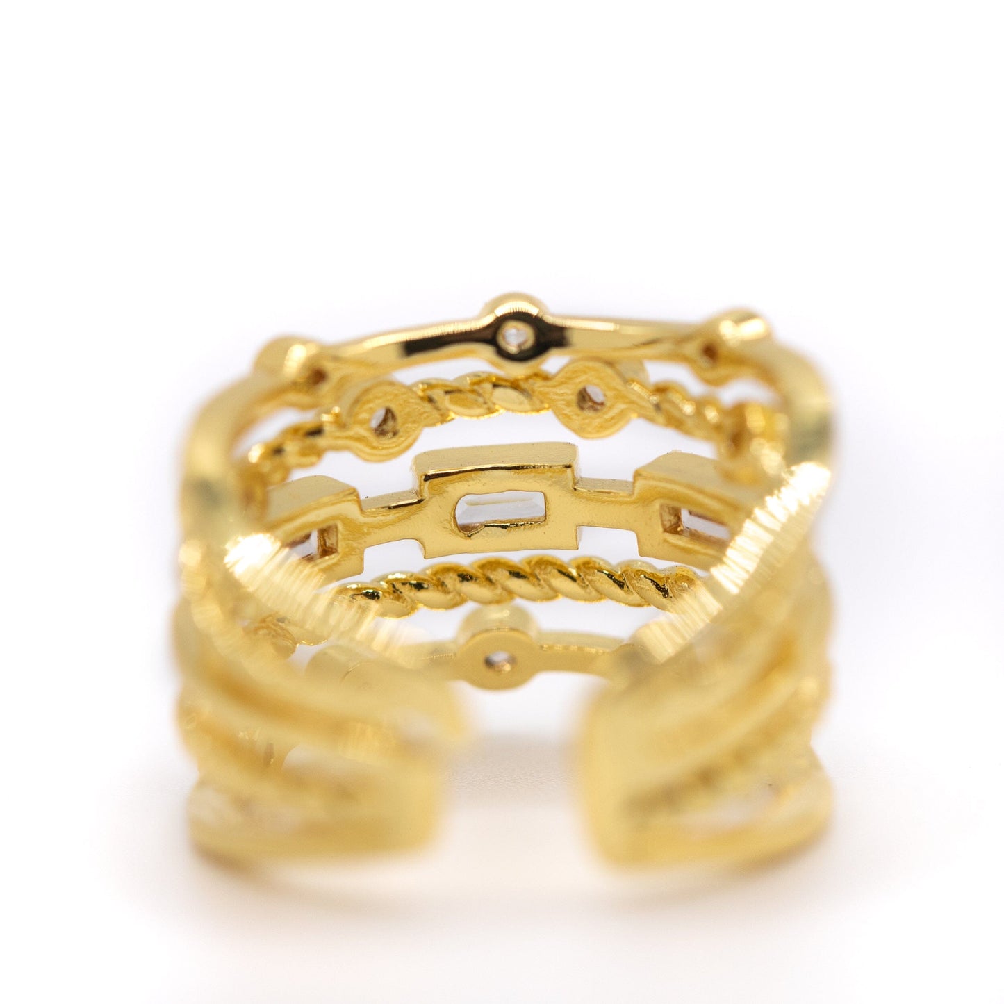 5 Row Adjustable CZ Ring Rings athenadesigns 