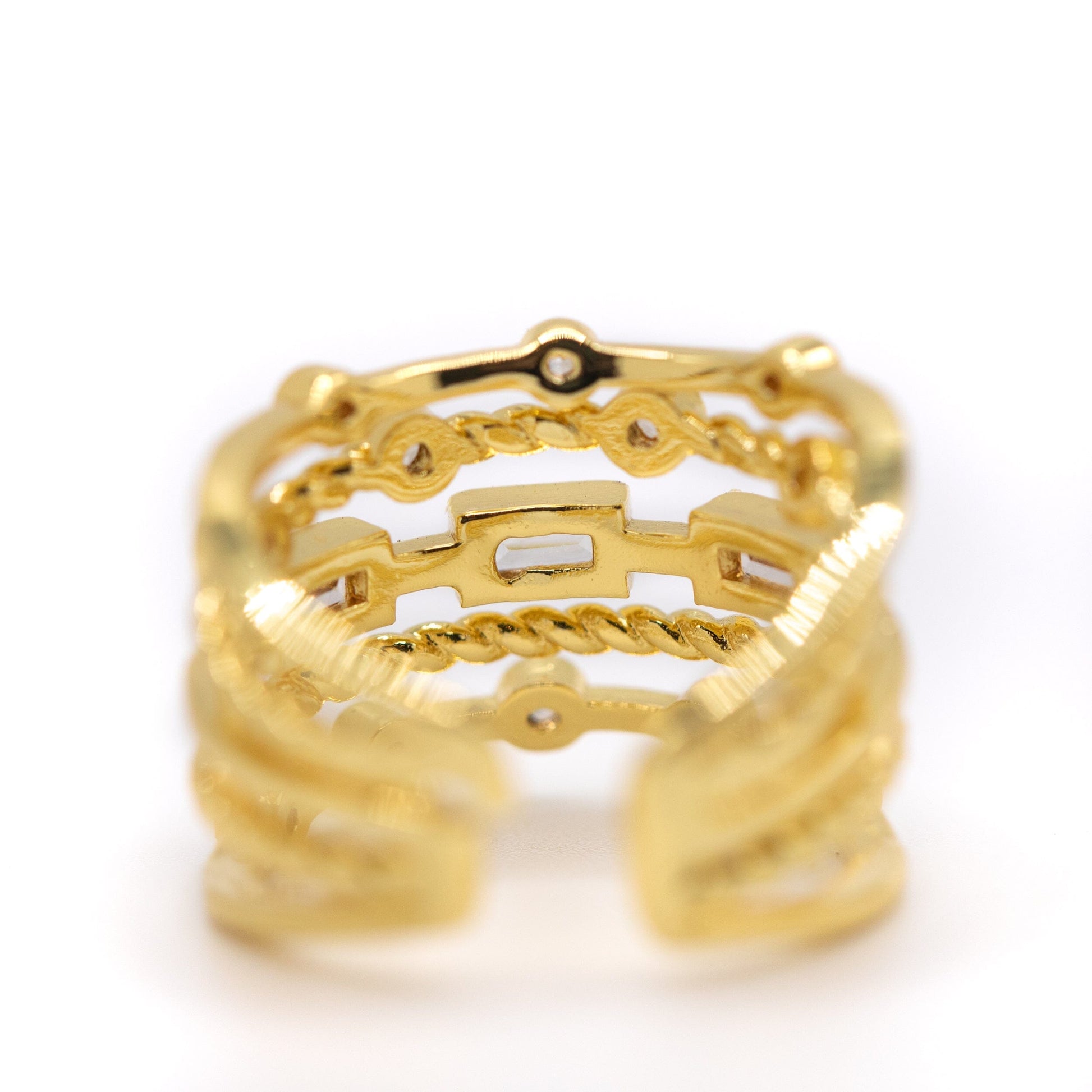 5 Row Adjustable CZ Ring Rings athenadesigns 