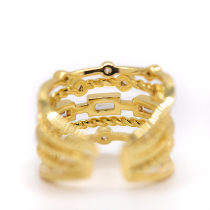 5 Row Adjustable CZ Ring Rings athenadesigns 