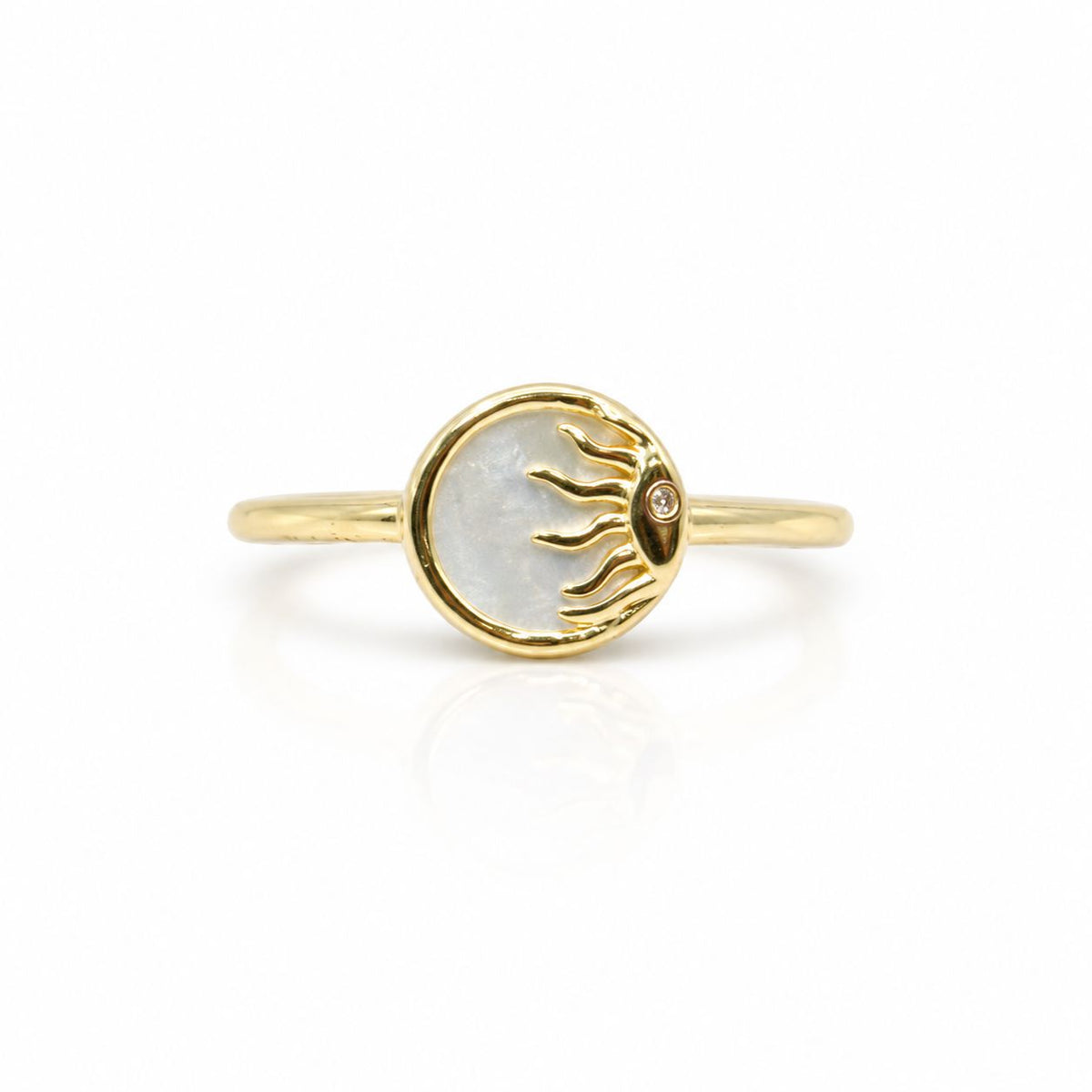 MOP Sun Ring Rings Beads 