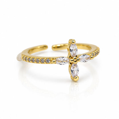 Dainty Cross Ring Rings Beads 