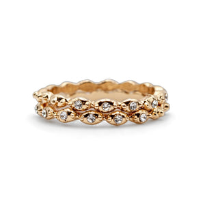 Petite Flower Bands Ring