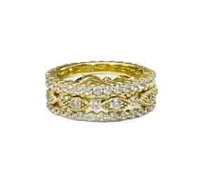 Triple Stack Ring Rings athenadesigns RGG3/455 Gold / 6 