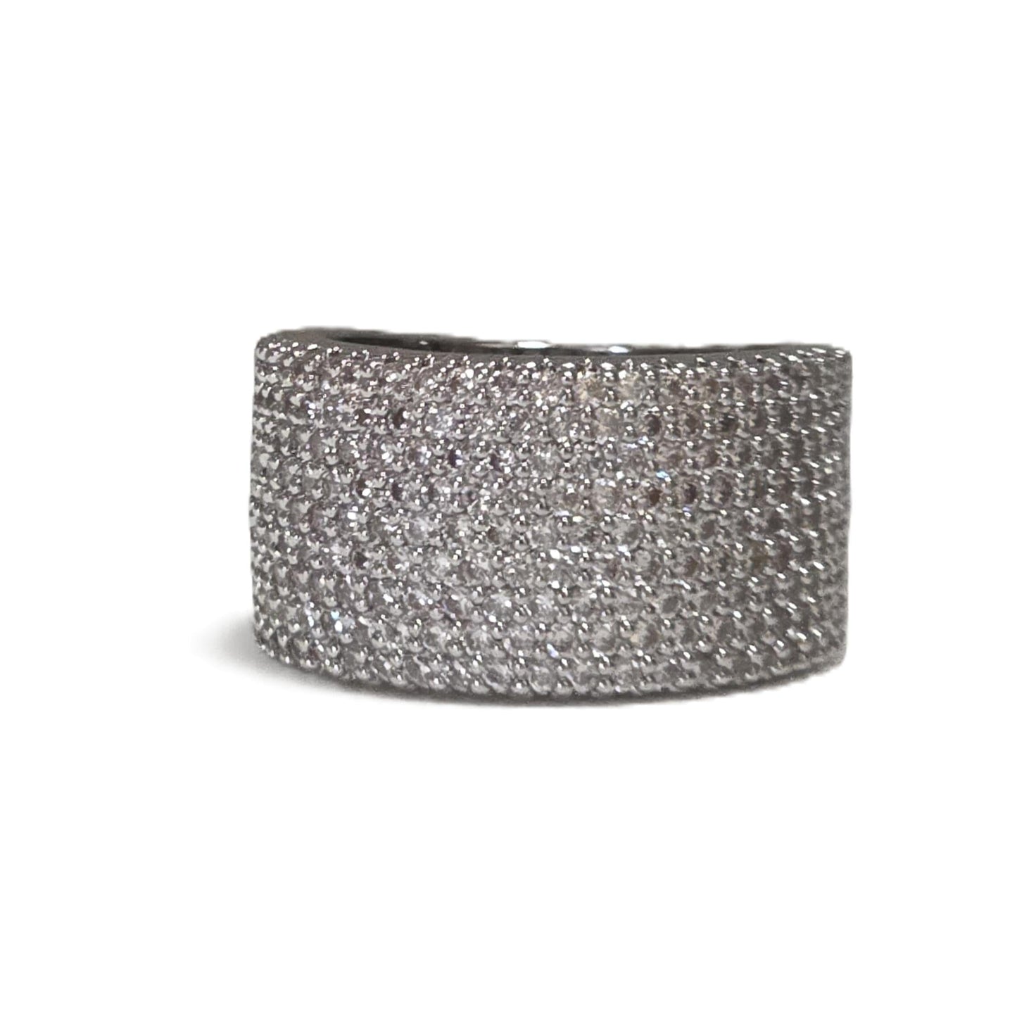 CZ Band Ring Rings athenadesigns WRGS49 Silver 