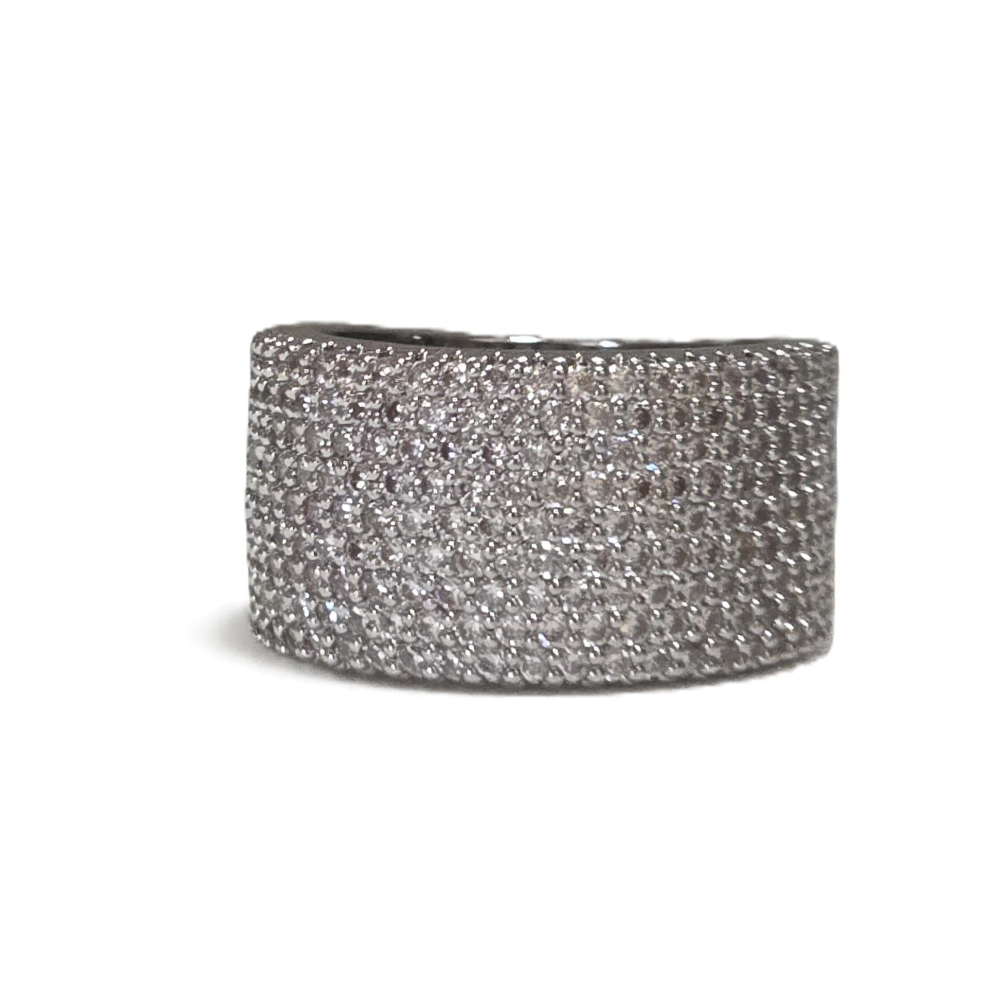 CZ Band Ring Rings athenadesigns WRGS49 Silver 