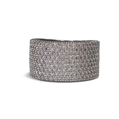 CZ Band Ring Rings athenadesigns WRGS49 Silver 