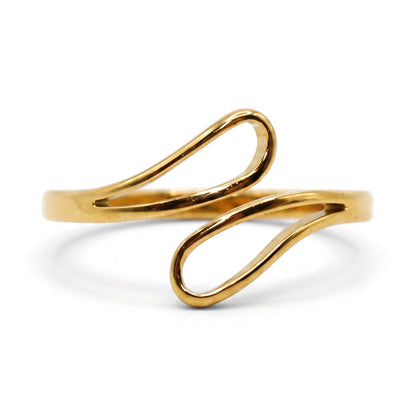 Dainty Raindrop Ring Rings Hotlife RGST135 Gold 
