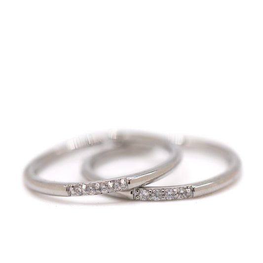 Double Band with CZ Rings athenadesigns 