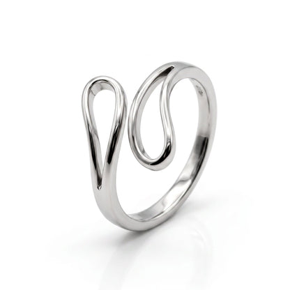 Dainty Raindrop Ring Rings Hotlife RSST135 Silver 