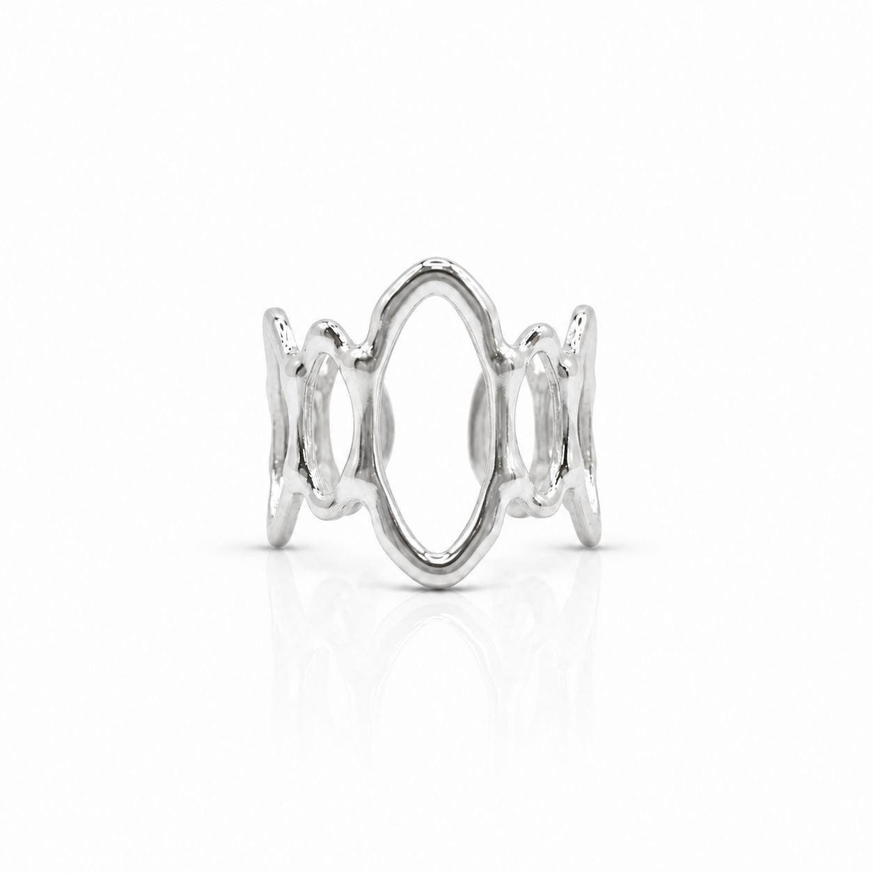 Geo Oval Ring Rings Hotlife RSST136 Silver 