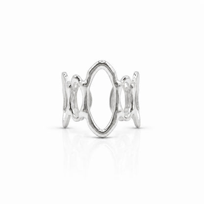 Geo Oval Ring Rings Hotlife RSST136 Silver 