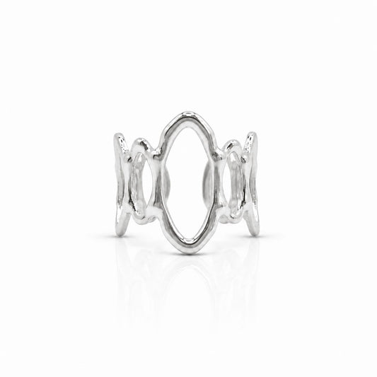 Geo Oval Ring Rings Hotlife RSST136 Silver 