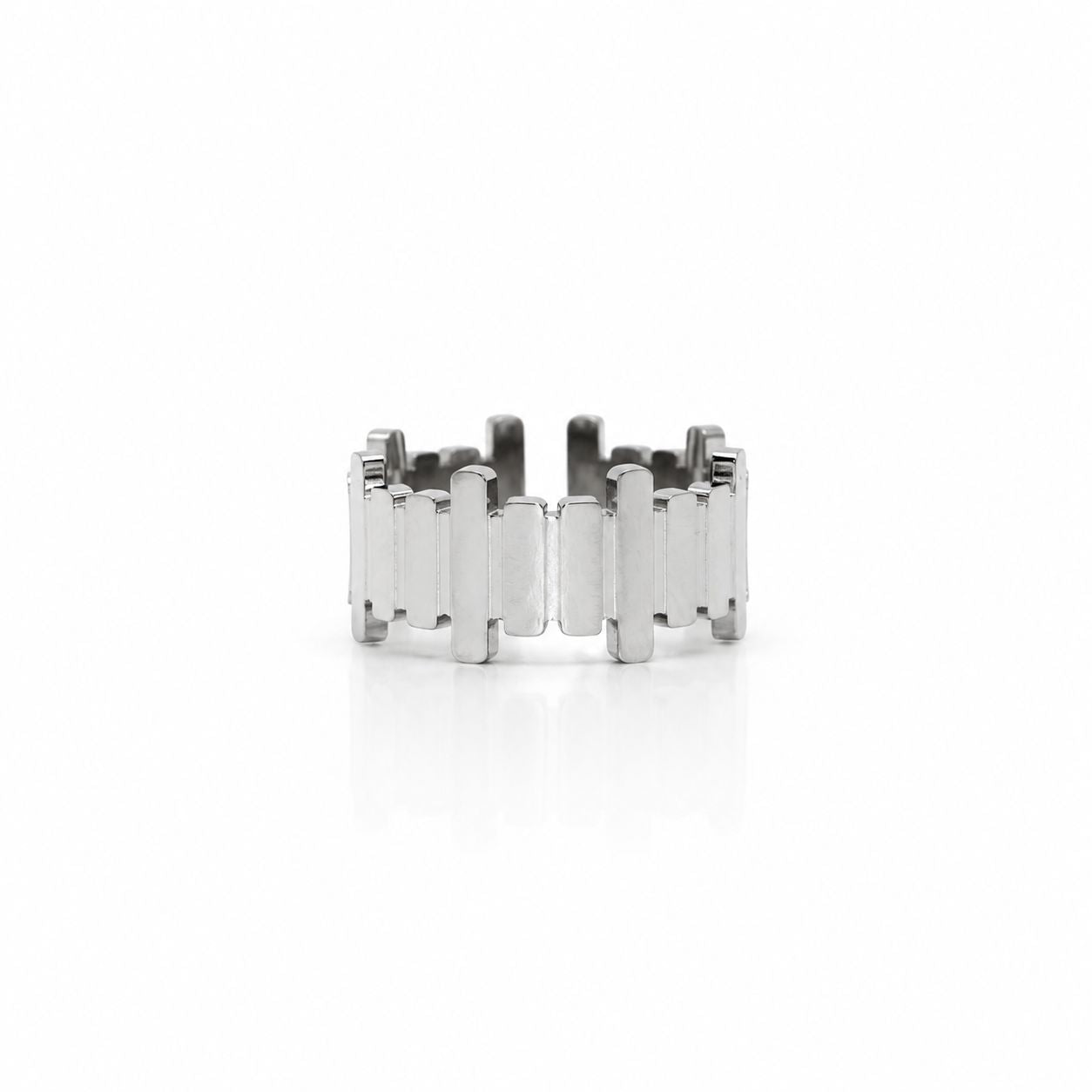 Geo Rectangle Ring Rings Hotlife RSTH236 Silver 