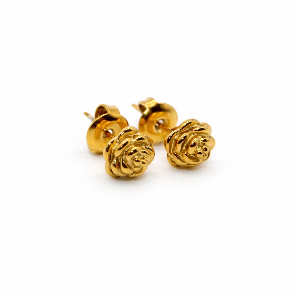 Rose Earrings Earrings Hotlife EGG455R Gold 